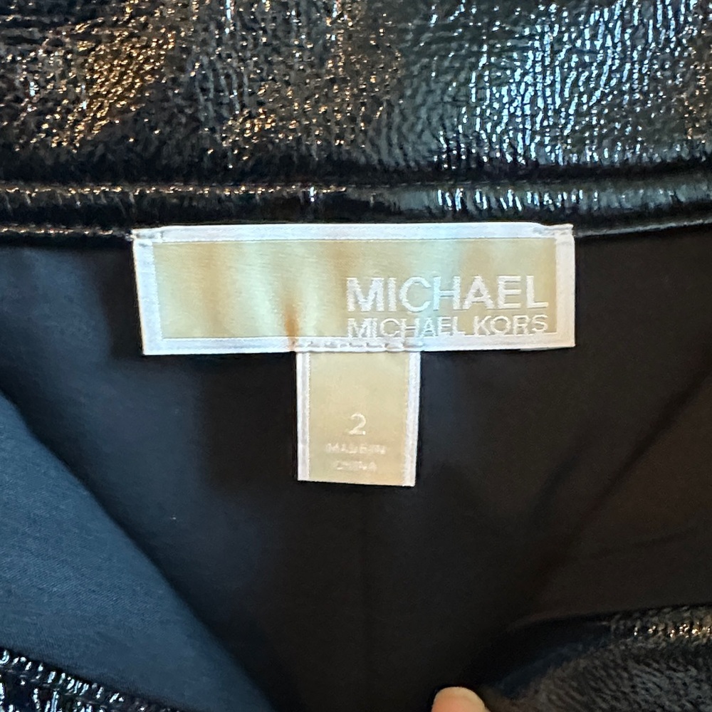 Michael Kors Shiny Black Mini Skirt - Picture 2 of 4